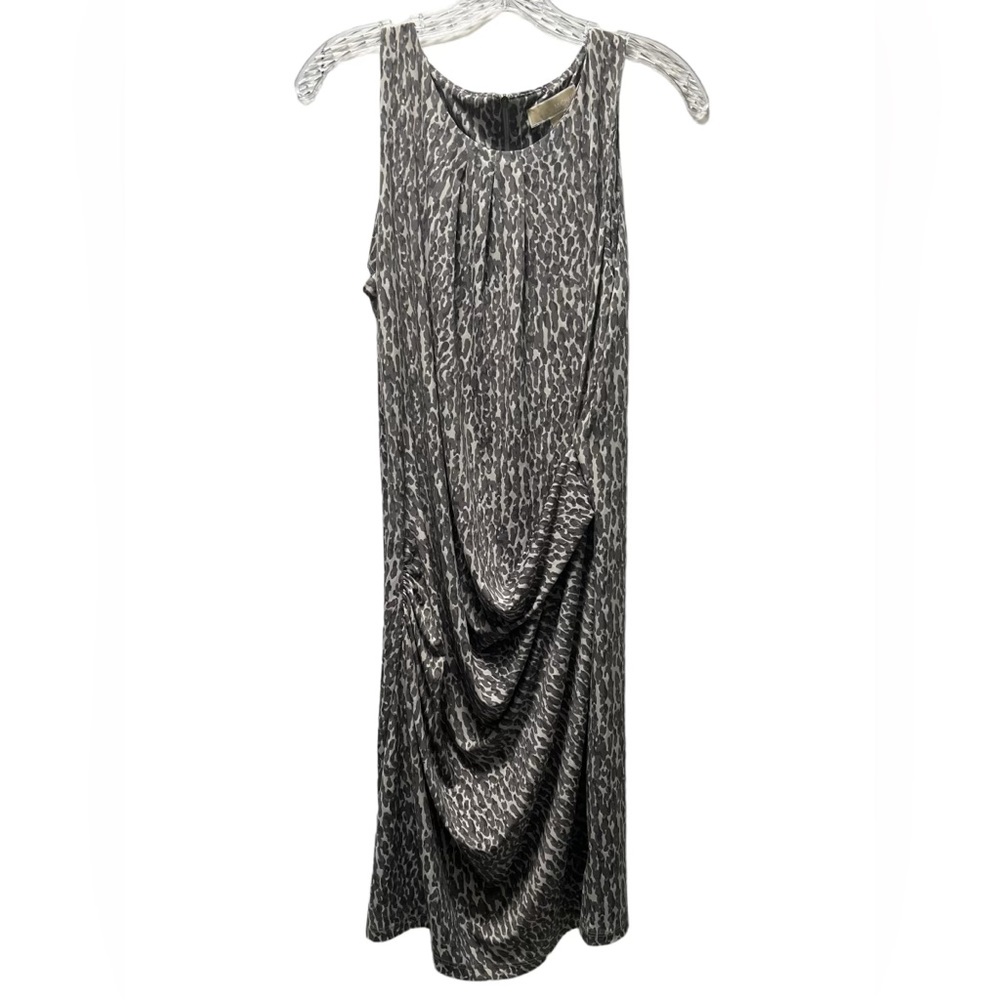 Michael Kors shades of grey animal print dress Size L